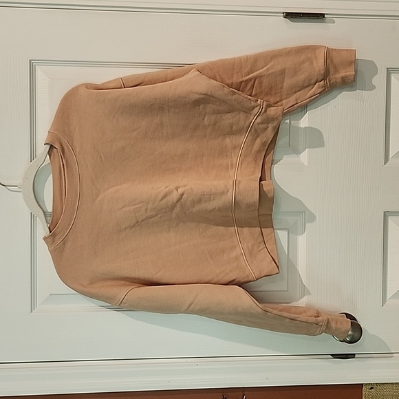 Girlfriend Collective crop crew neck sweatshirt in Canyon Size M - Picture 6 of 7